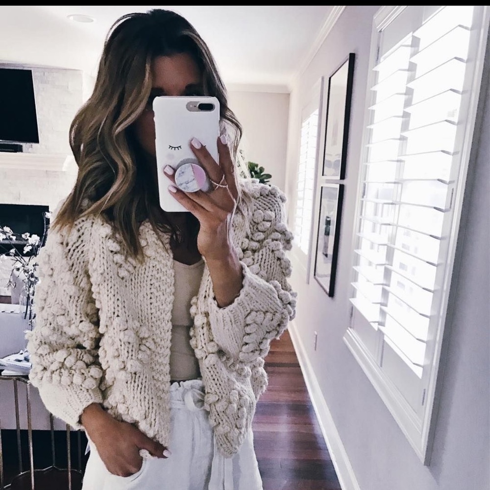 Chic Wish KNIT YOUR LOVE CARDIGAN IN IVORY